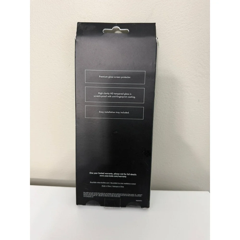 Kate Spade Screen Protector iPhone 17 Pro Silver Pavé Crystal NWT